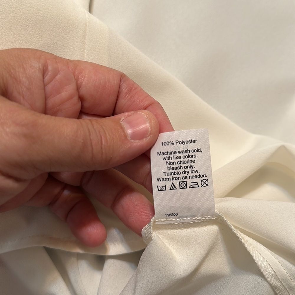J. Crew 4 Ivory Scoop Neck Sheer Sleeveless Blouse Shell - Picture 11 of 12